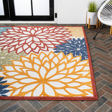 Minori Floral High-low Area Rug